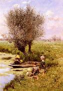 Emile Claus Afternoon Along The River painting